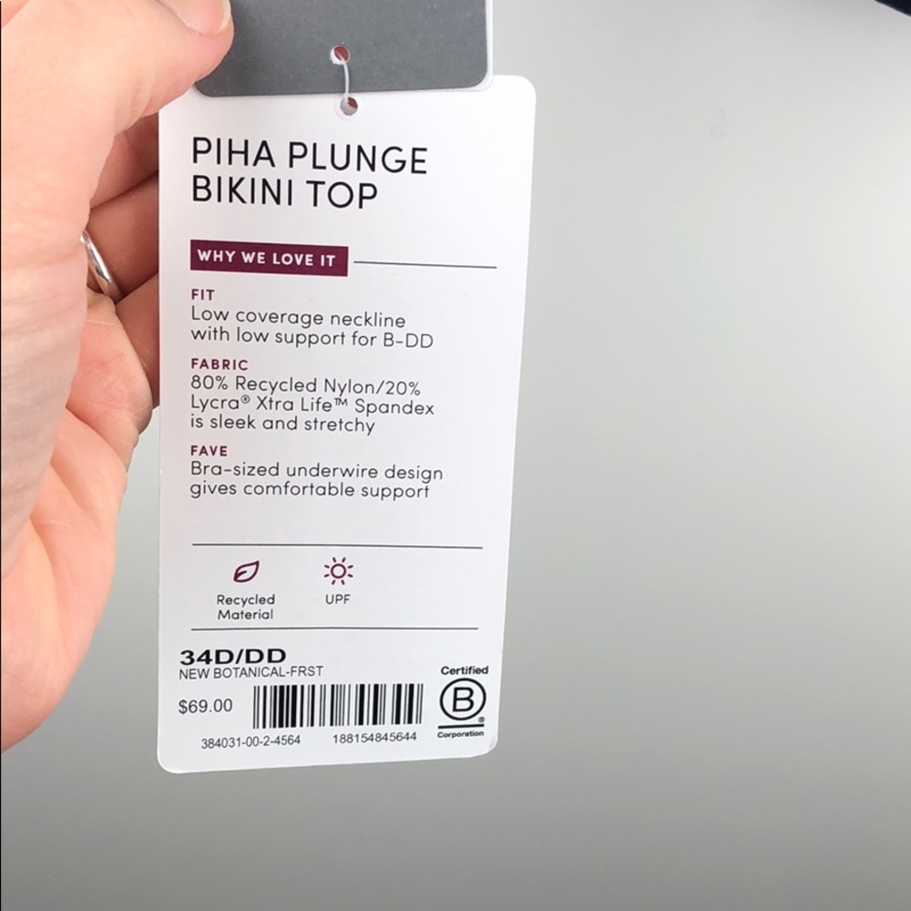 Athleta piha plunge bikini top 34D/DD - Picture 7 of 7